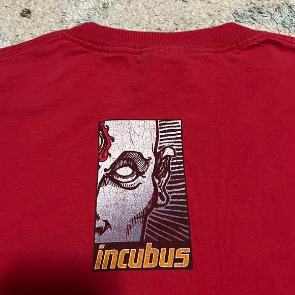 Vintage 2001 Incubus Band Shirt Size Large Alternative Rock Y2K Red - Picture 5 of 10